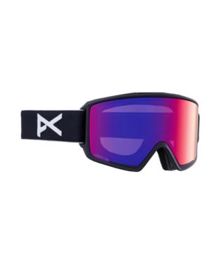 Anon M3 Goggles + Bonus Lens + MFI® Face Mask 2024 Black / Perceive Sunny Red / Cloudy Burst