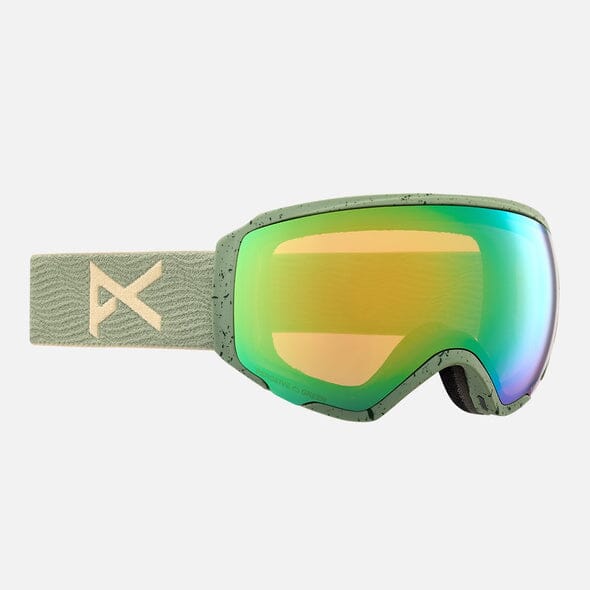 Anon WM1 Goggles + Bonus Lens + MFI® Face Mask 2024 Hedge / Perceive Variable Green / Cloudy Pink
