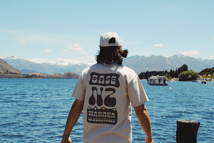 BaseNZ Mens Mountain Base 2 Classic Tee Bone / Mushroom S