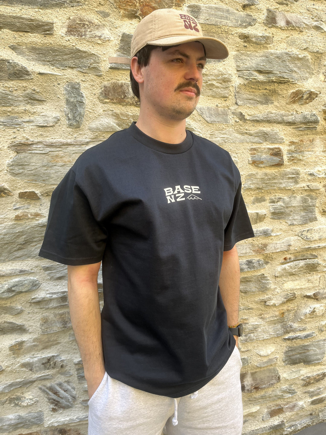 BaseNZ Mens Summer Mountain Heavy T-Shirt