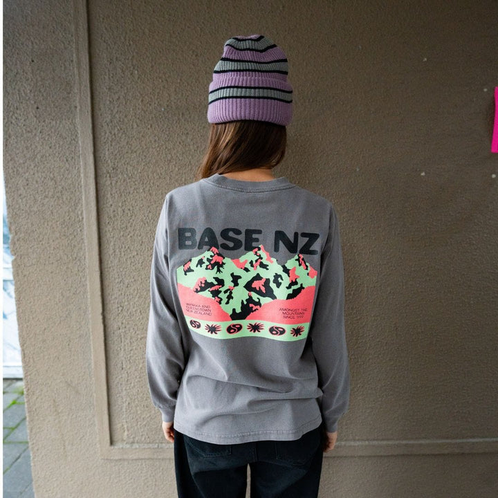 BaseNZ Womens Amongst Heavy Faded Long Sleeve Tee