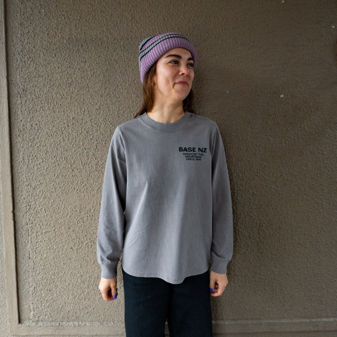 BaseNZ Womens Amongst Heavy Faded Long Sleeve Tee