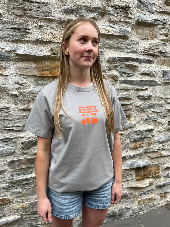 BaseNZ Womens Mountain Base Classic T-Shirt Storm / Camellia XS