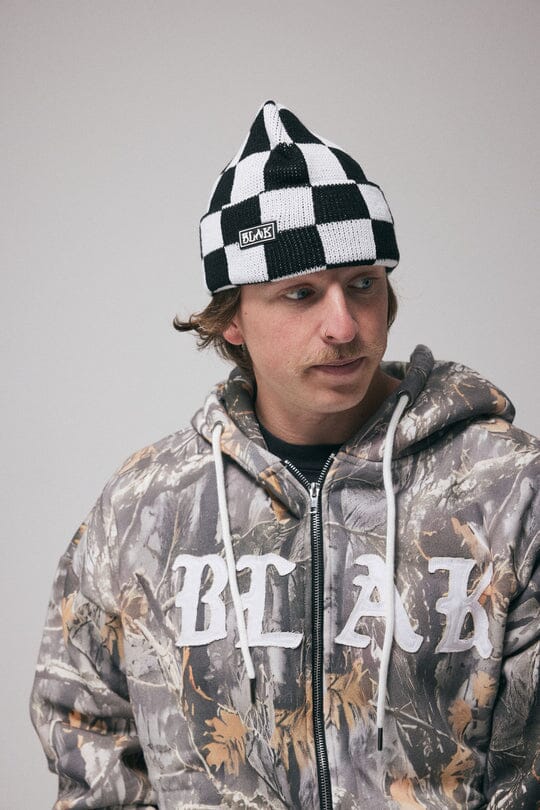 Blak Check Mate Beanie Black / White