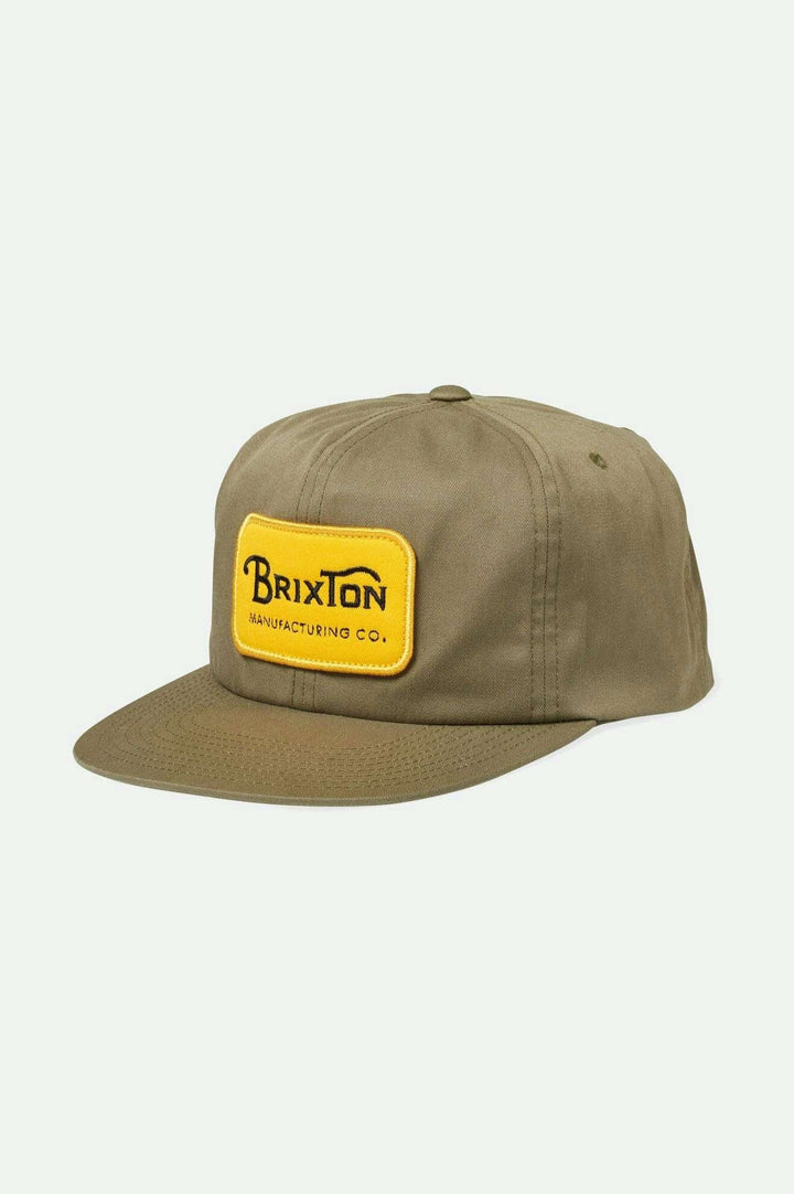 Brixton Grade Snapback Cap Olive Surplus
