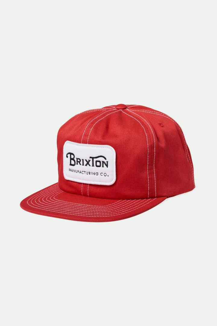Brixton Grade Snapback Cap Red