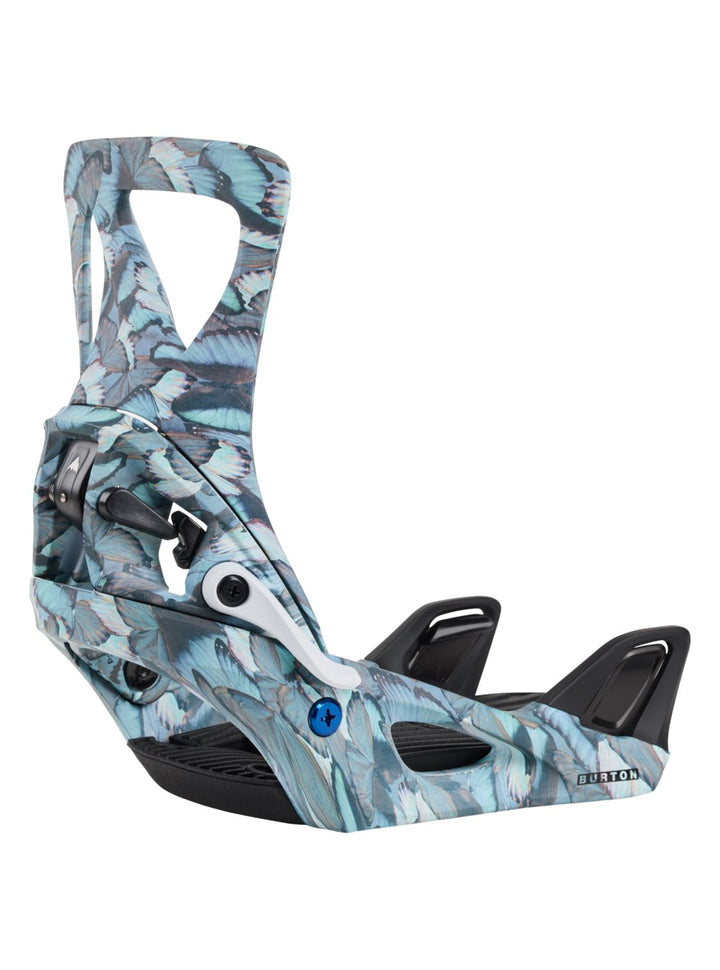 Burton Womens Step On Re:Flex Snowboard Bindings Blue Butterflies M