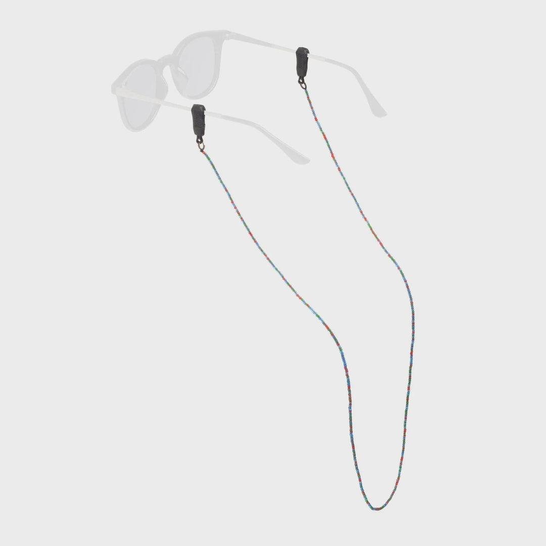 Chums Beaded Cord Eyewear Retainer Small Glass Green Blue