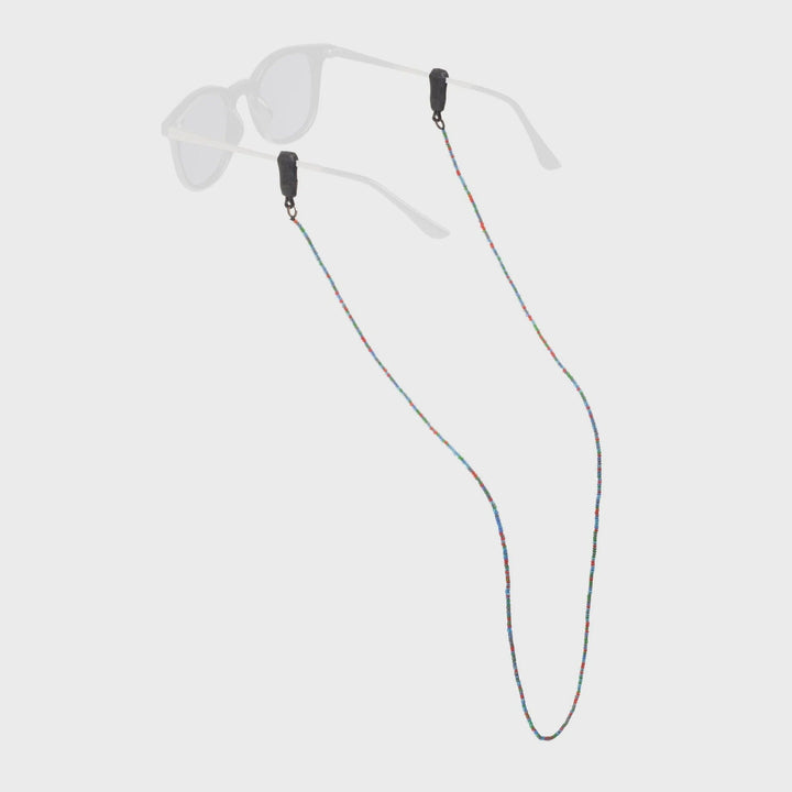 Chums Beaded Cord Eyewear Retainer Small Glass Green Blue