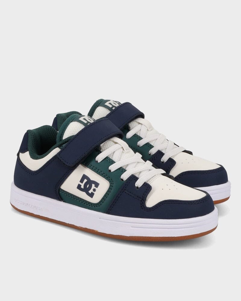 DC Manteca 4 V Youth Shoes - Navy / White / Green
