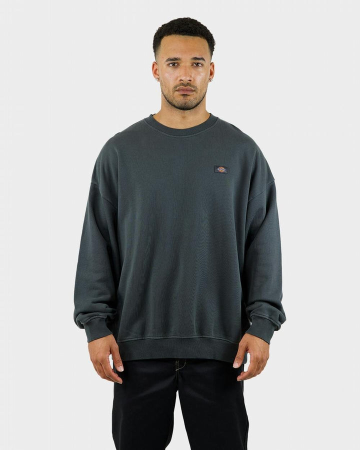 Dickies Classic Label Heavyweight Crew Washed Graphite S