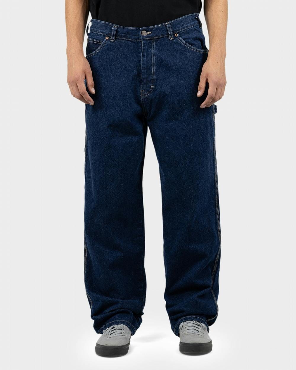 Dickies Relaxed Fit Heavyweight Denim Carpenter Jean Rinsed Indigo 30