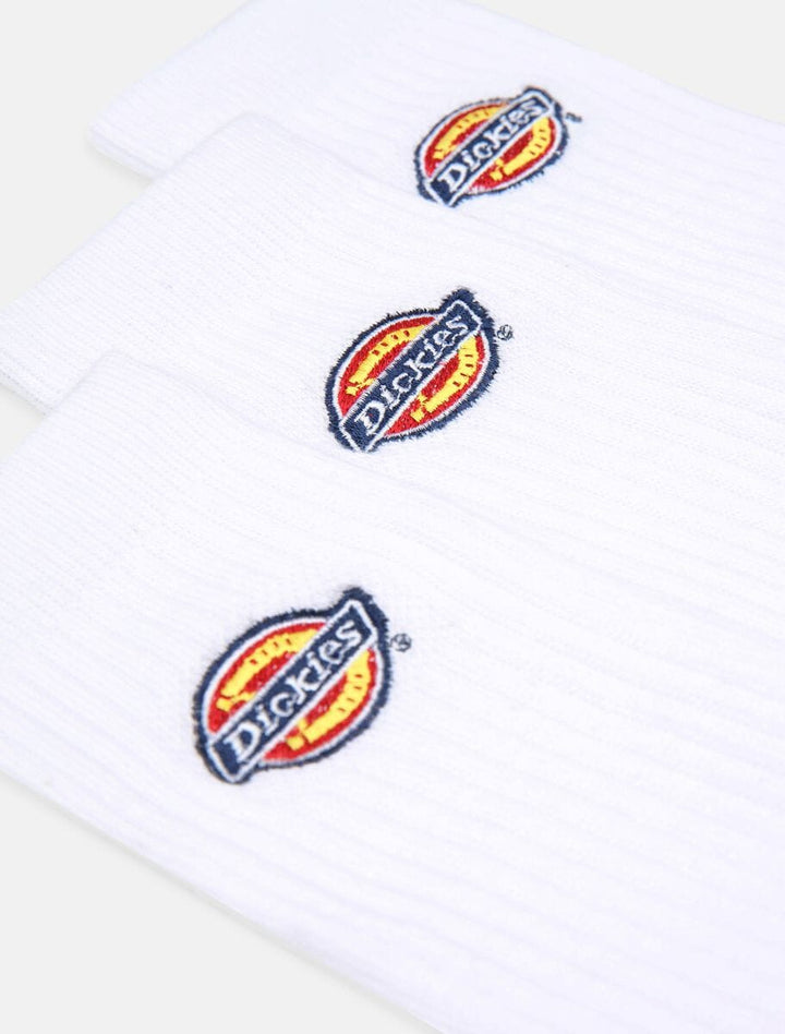 Dickies Valley Grove 3 Pack Socks - White