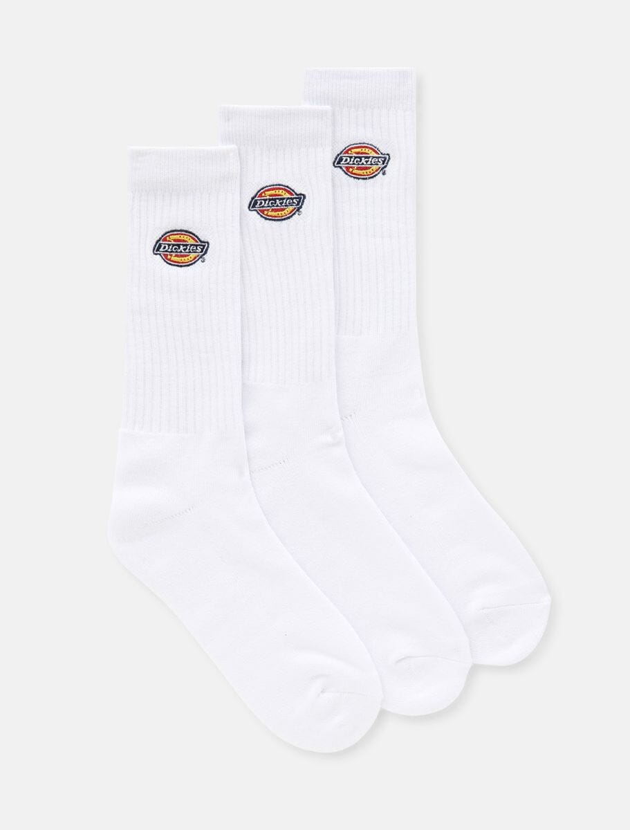 Dickies Valley Grove 3 Pack Socks - White