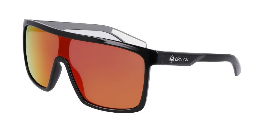 Dragon Momentum Polarised Sunglasses Black / Grey / LL Red Ion Polar