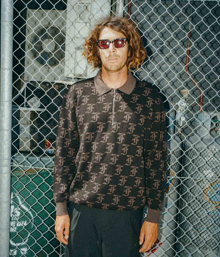 Former Synoptic Long Sleeve Polo Knit