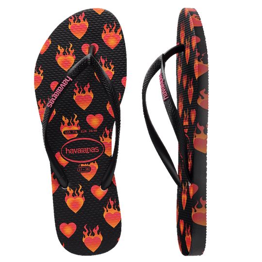 Havaianas Slim Hearts on Fire Jandals