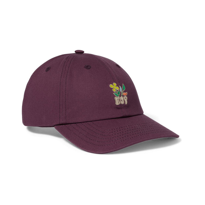 HUF Bloom Curved Visor 6 Panel Hat Raisin