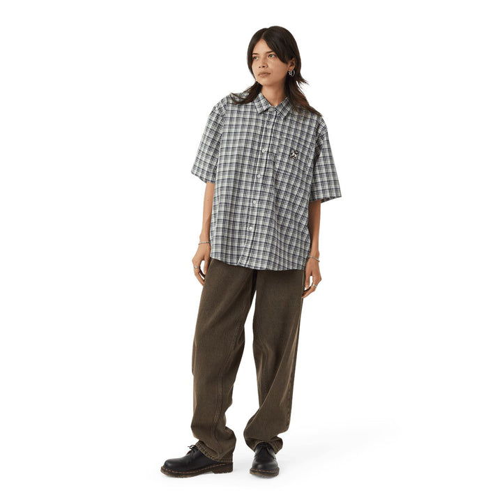 HUF H Star Plaid Shirt Linen S