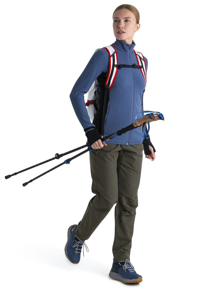 Icebreaker Womens Descender Long Sleeve Zip Jacket Dawn / Black XS