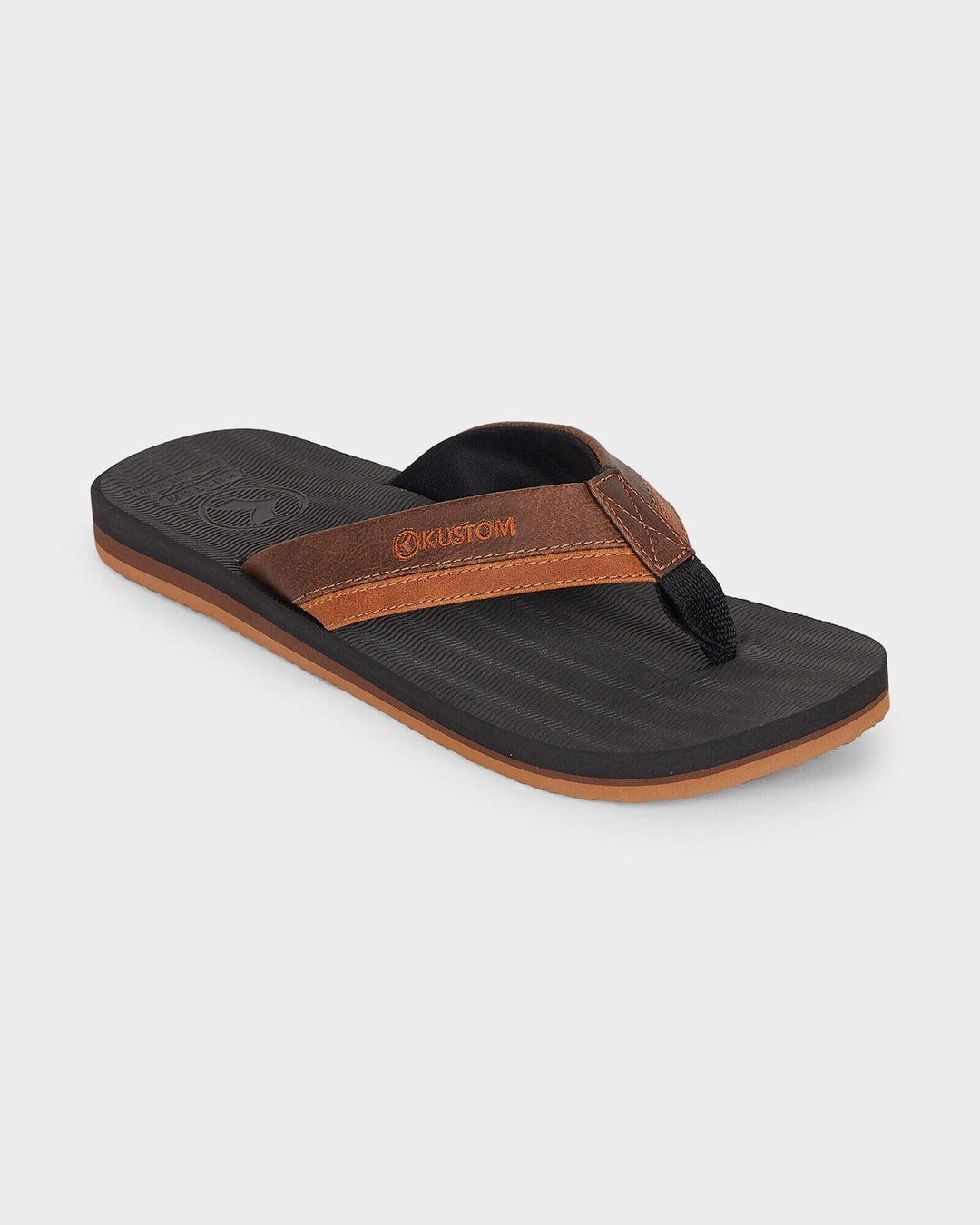 Kustom Burleigh Jandals Black / Brown 11