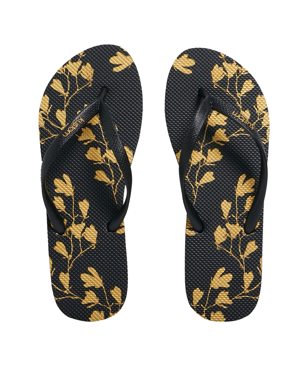 Kustom Classic Gold Floral Jandals