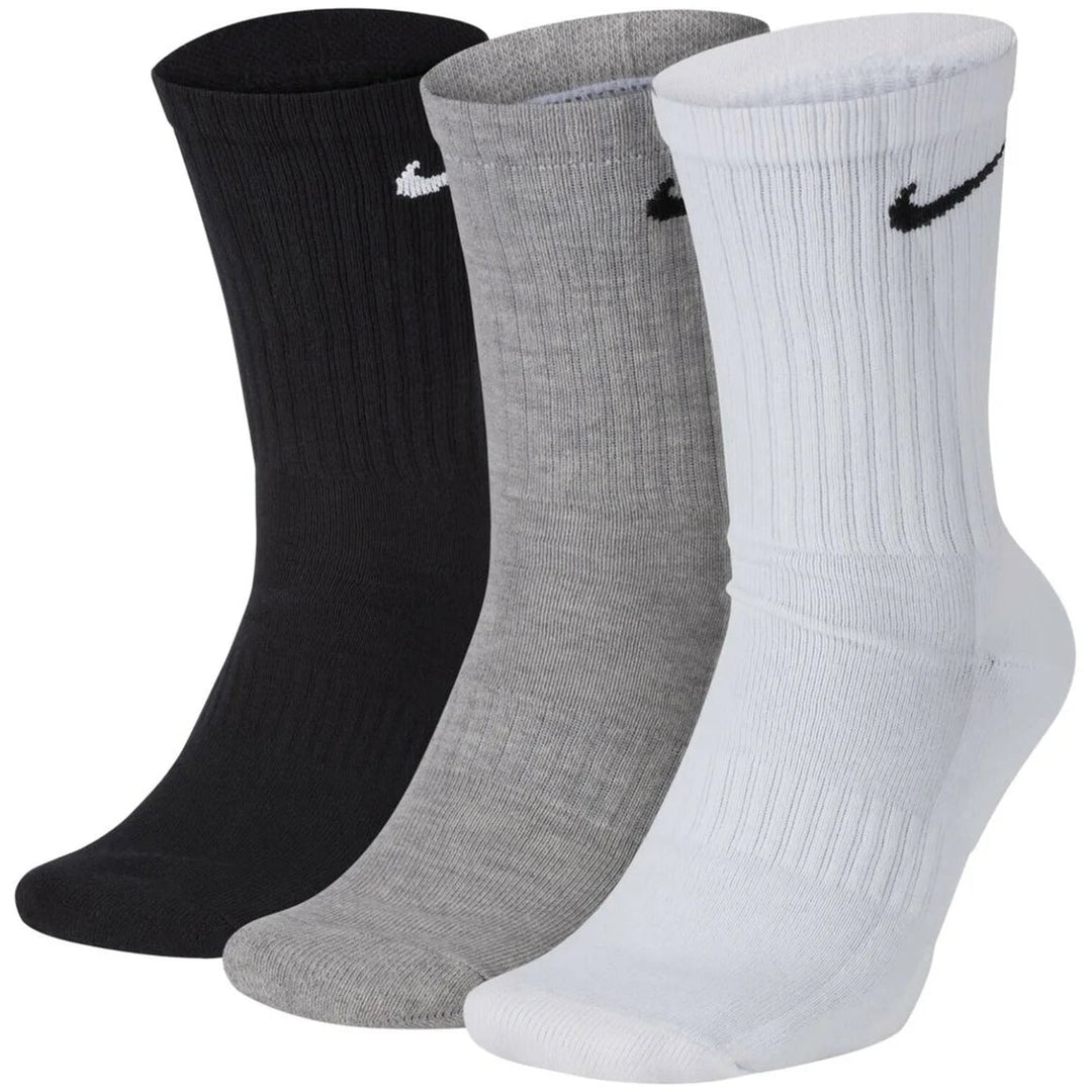 Nike Everyday Cushion Crew 3-Pack Socks Black / White / Grey S