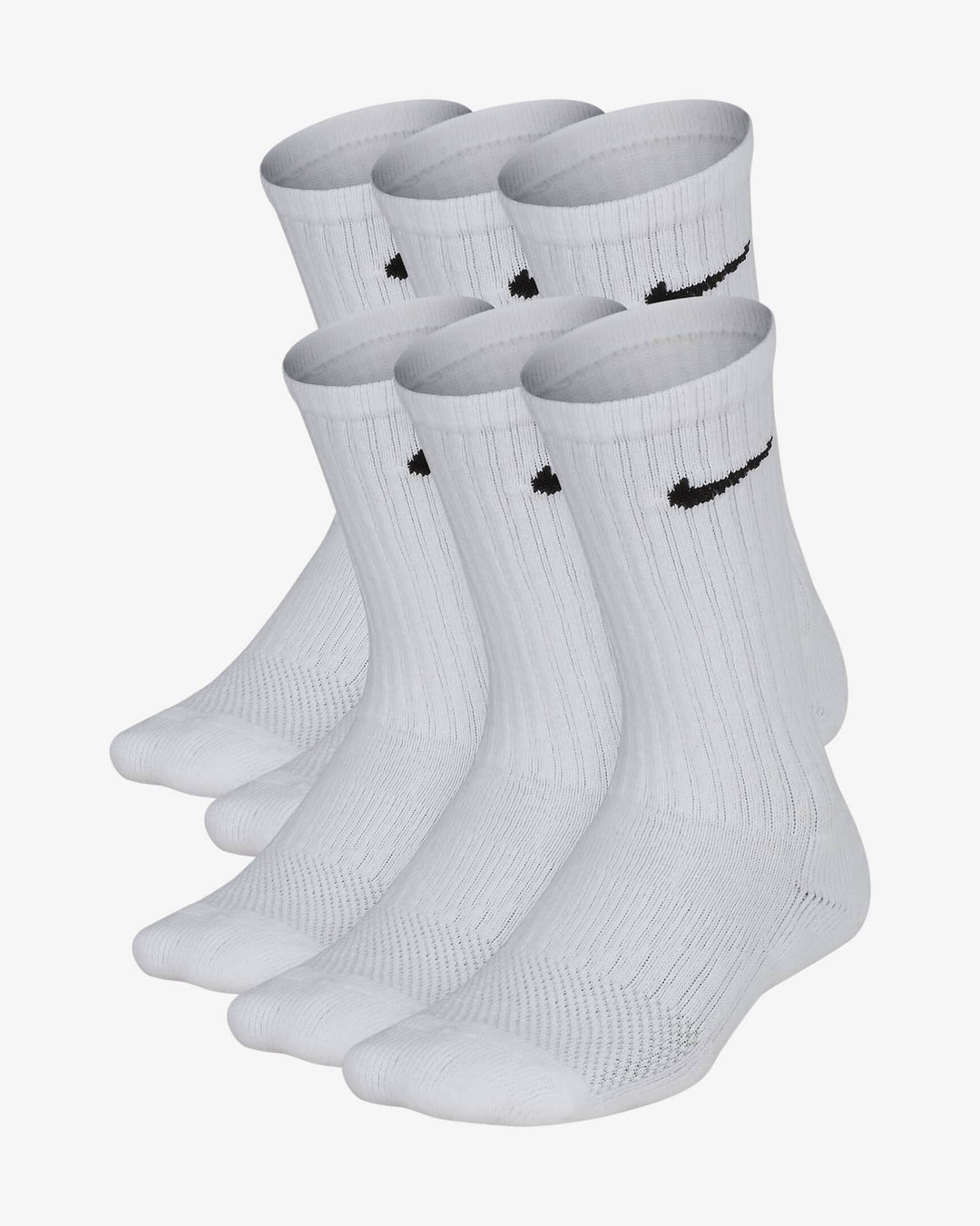 Nike Everyday Cushion Crew Youth 6-Pack Socks White S