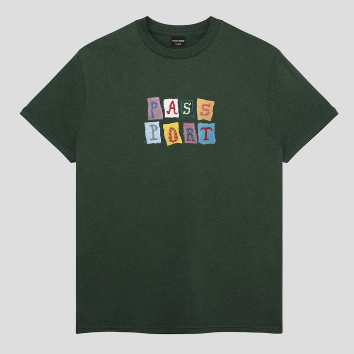 Passport Patchwork T-Shirt Forest Green M