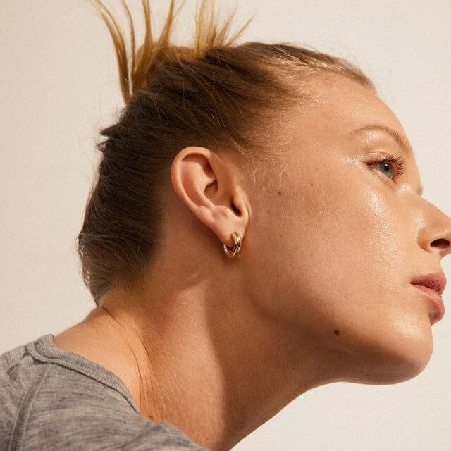 Pilgrim Aica Recycled Chunky Huggie Hoop Earrings