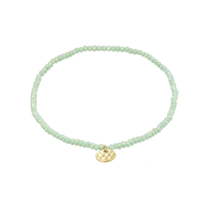 Pilgrim Indie Bracelet Gold Plated Aqua