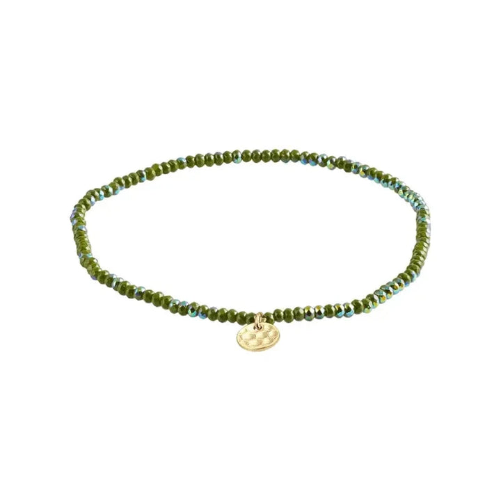 Pilgrim Indie Bracelet Gold Plated Emerald Green
