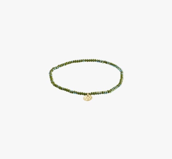 Pilgrim Indie Bracelet Gold Plated Green Blue