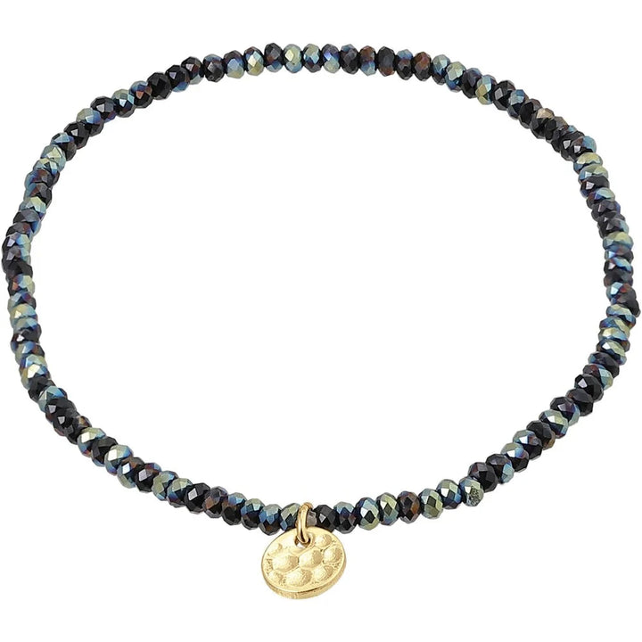 Pilgrim Indie Bracelet Gold Plated Grey Blue