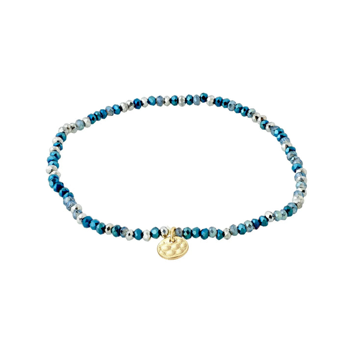 Pilgrim Indie Bracelet Gold Plated Royal Blue