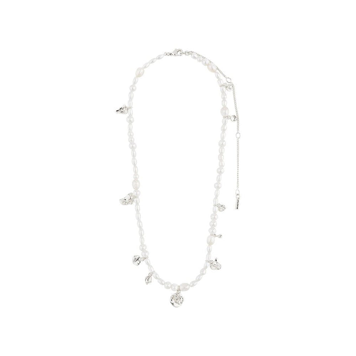 Pilgrim Intent Pearl Necklace Silver Plated - White