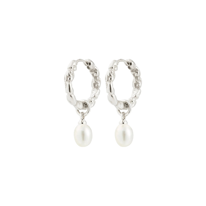 Pilgrim Shift Pearl Earrings Silver Plated