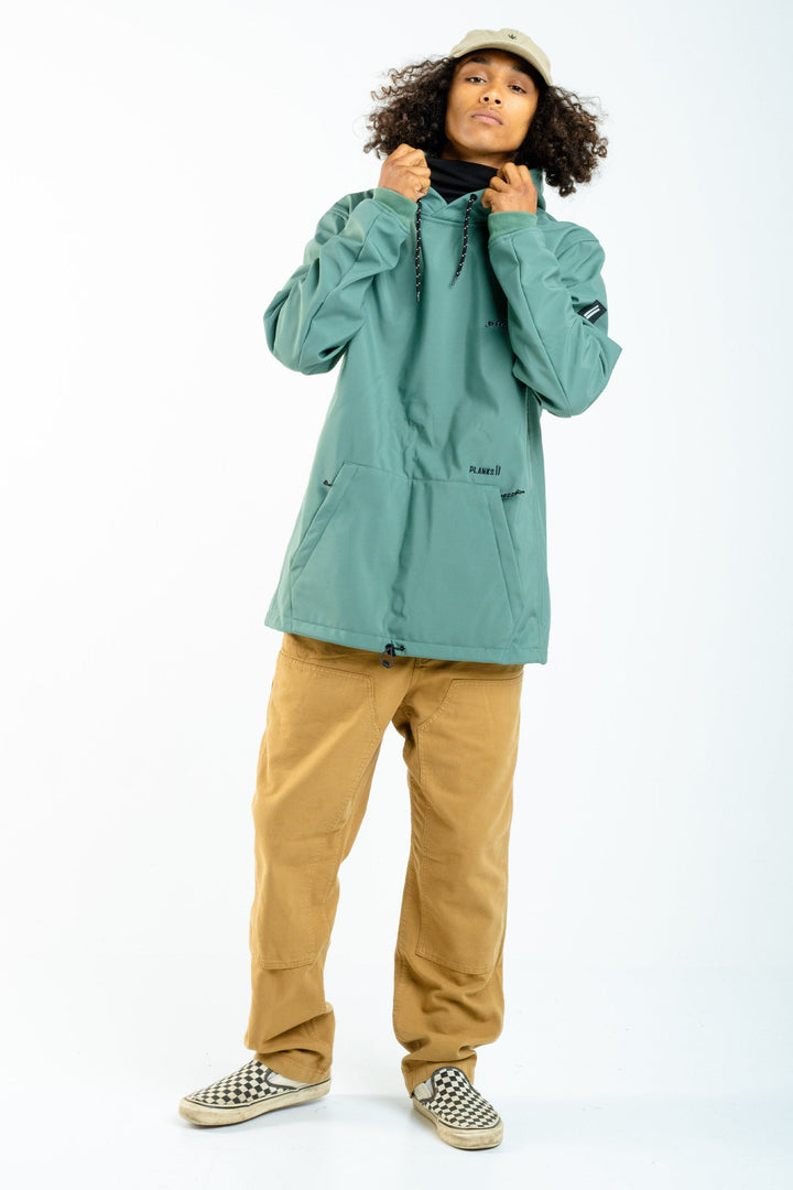 Planks Parkside Soft Shell Riding Hoodie Sage Green S