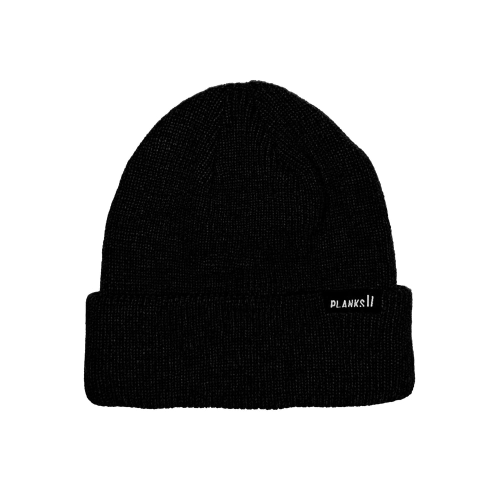 Planks Unisex Essentials Beanie Black