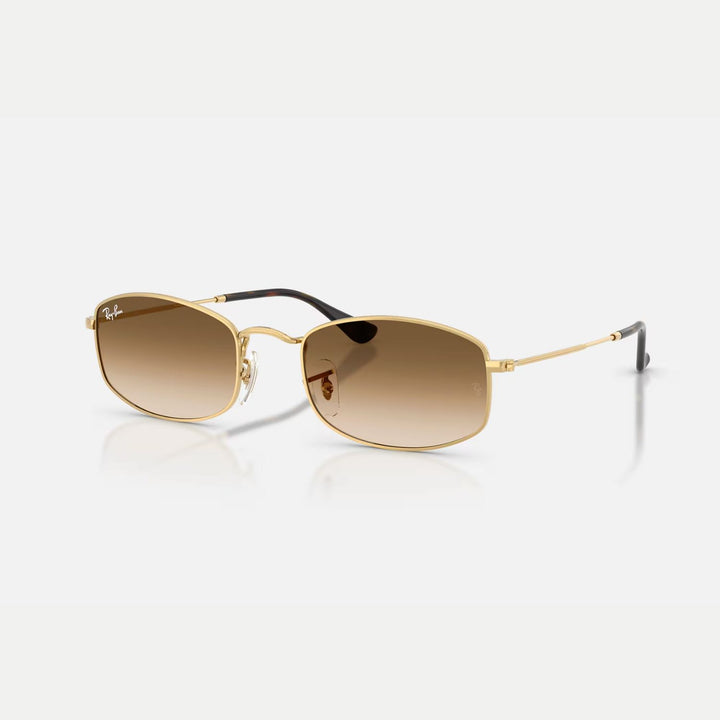 Ray-Ban 0RB3832 Sunglasses Arista Gold w Clear Gradient Brown M