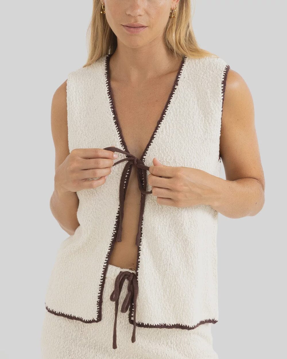 Rhythm Adele Contrast Longline Knit Vest