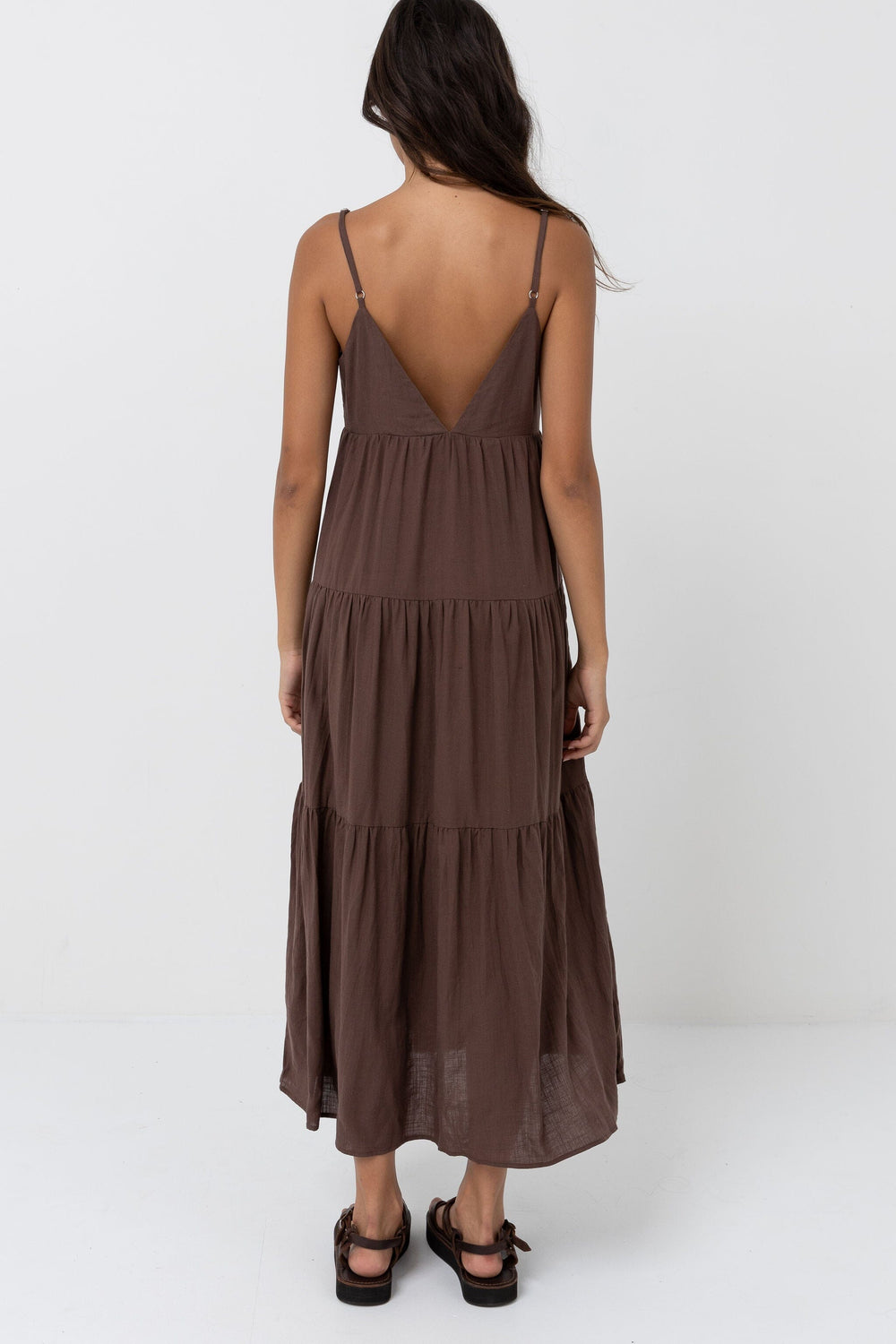 Rhythm Classic Tiered Midi Dress