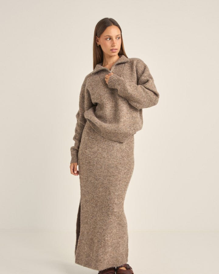 Rhythm Quinn Zip Knit