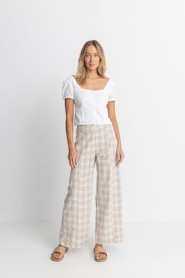 Rhythm Rumi Check Wide Leg Pants