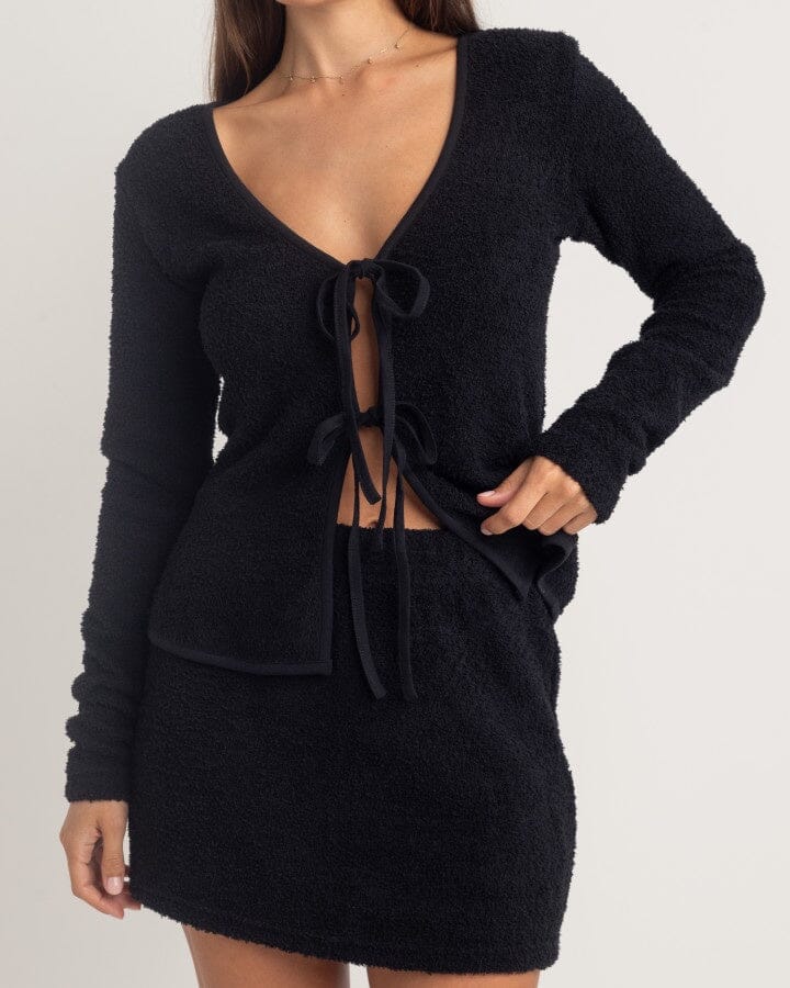 Rhythm Sofia Boucle Tie Front Top