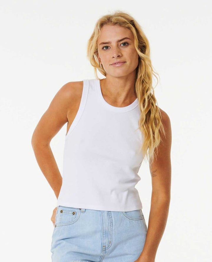 Rip Curl Classic Ribbed Tank Top Optical White L