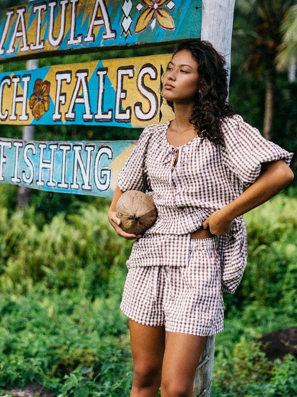 Roxy Delilah Check Top