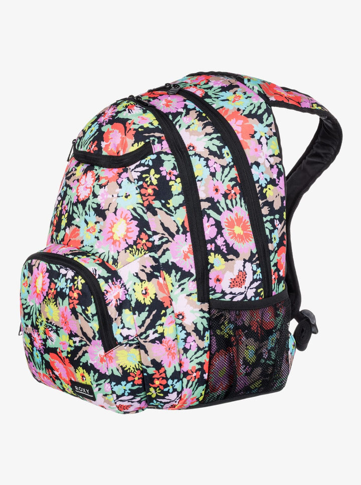Roxy Shadow Swell Printed Backpack Anthracite Floral Escape