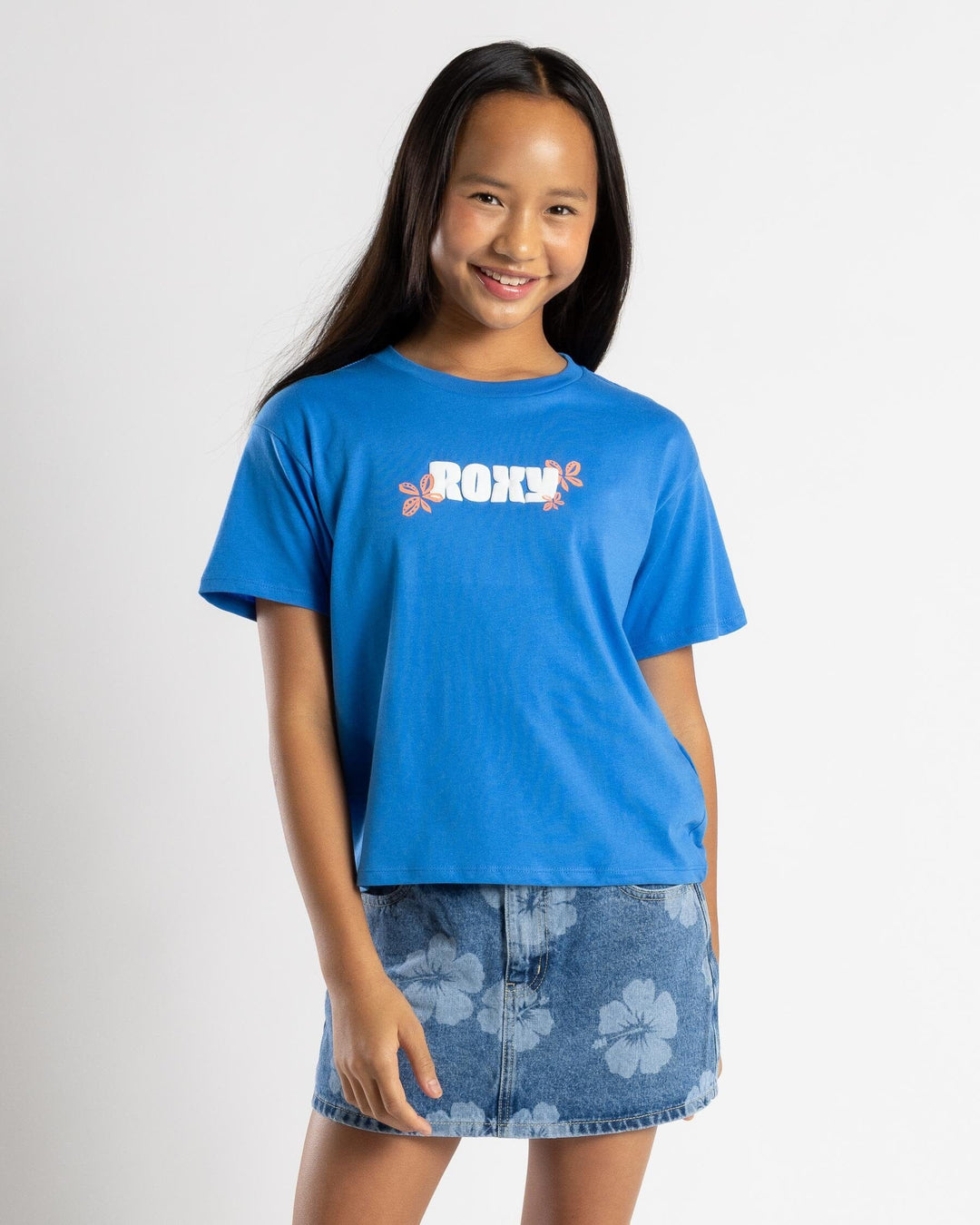 Roxy Sun Over The Beach Youth T-Shirt Nebulas Blue 8Y