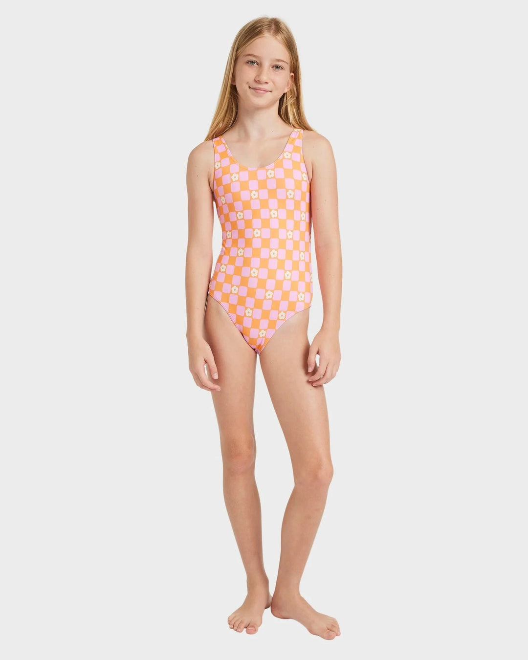 Roxy Youth Flower Check One Piece